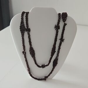 Elegant Brown Beaded Necklace